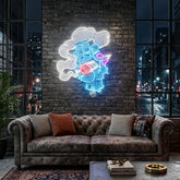 Smoking Zombie Hand Cartoon Artwork Led Neon Sign Light