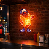 Sportie Hotdog Guy LED Neon Sign Light Pop Art