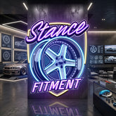 Stance Wheel Fitment For Racing LED Neon Sign Light Pop Art