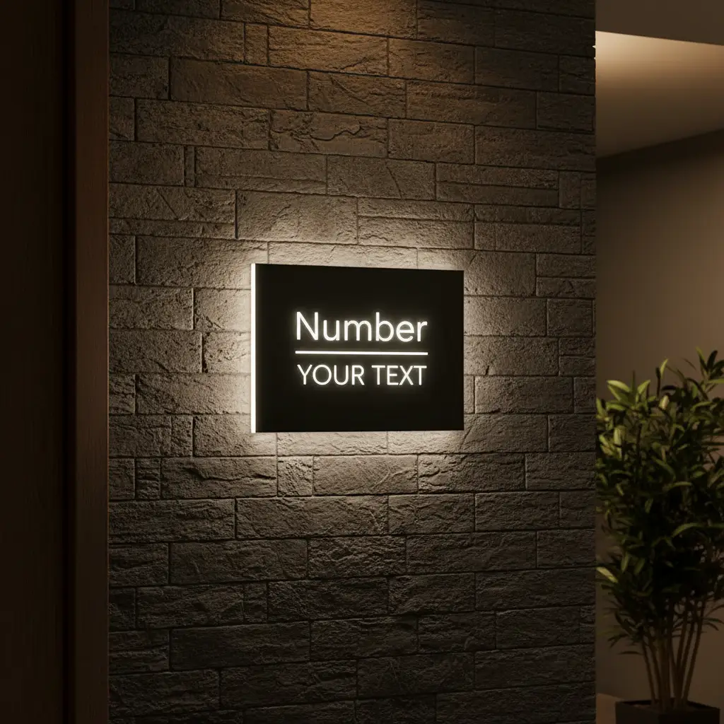 Custom Led Address Number Sign House Sign Light Box