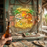 Summer Beach Party LED Neon Sign Light Pop Art
