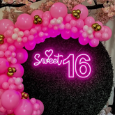 Sweet 16 Happy Birthday Neon Sign