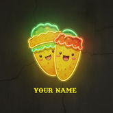 Custom Name Tacos Color Trait Restaurant Decor Artwork Led Neon Sign Light