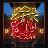 Tengu Mascot LED Neon Sign Light Pop Art