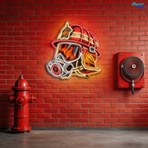 Awesome Firefighter's Helmet gift for The True Hero Neon Sign Light Artwork