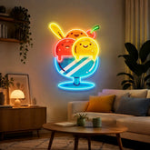 Three Color Icecream Led Neon Acrylic Artwork