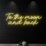 To the Moon and Back LED Neon Sign Home Decor