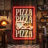 Triple Love For Pizza LED Neon Sign Light Pop Art