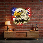 USA Patriotic Eagle Flag Neon Sign