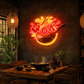 WOK Led Neon Acrylic Artwork