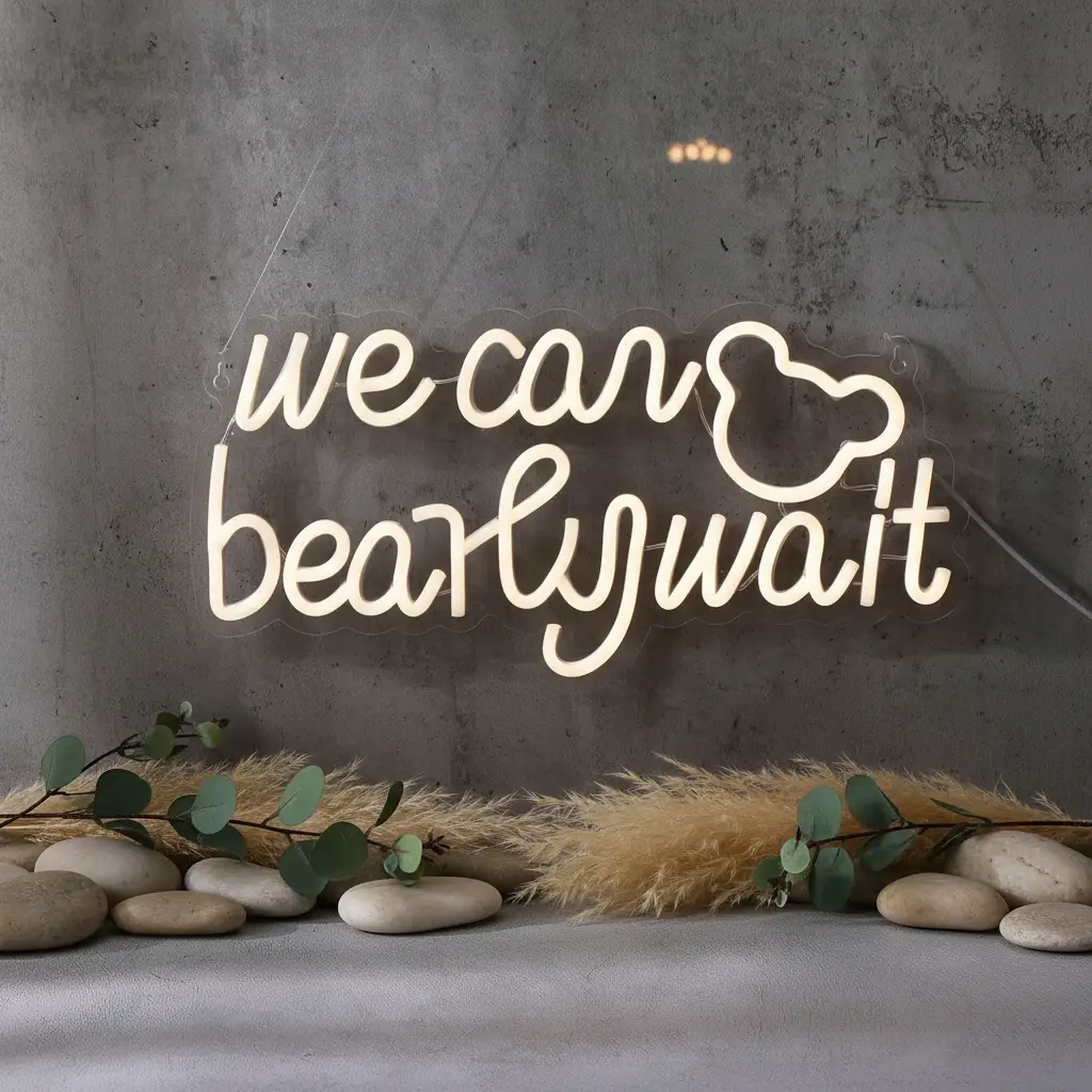 We Can Bearly Wait Neon Sign