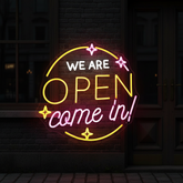We Are Open Come In Neon Sign Shop Open Sign