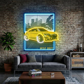 Wild Drift Yellow Car LED Neon Sign Light Pop Art