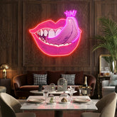 Woman Pink Lips Art Work Led Neon Sign Light