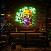 Yellow Hat Monkey LED Neon Sign Light Pop Art