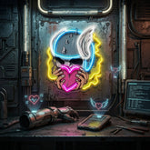 Amor Head Skull LED Neon Sign Light Pop Art