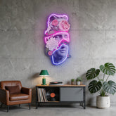 Apollo Flower Head Neon Acrylic Artwork