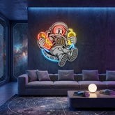Astronaut Skull Hotdog Artwork Led Neon Sign Light