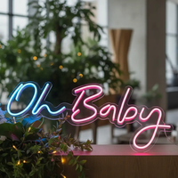 Oh Baby Neon Sign for Baby Shower Party Decor