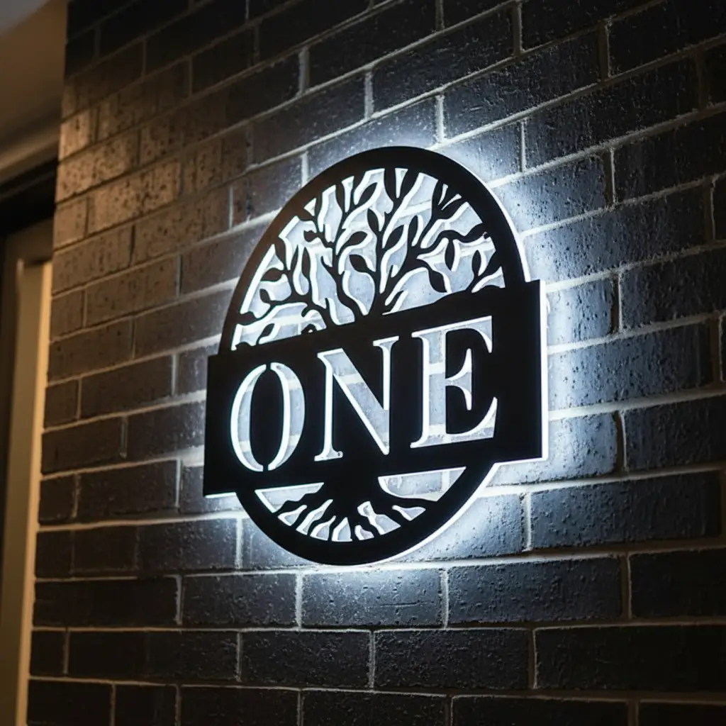 Round Metal Address Sign for House