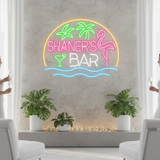 Flamingo Led Neon LED Sign Custom Name Pool Bar Neon Sign - VN03 - Customneonstudio