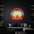 Beer Cheers Neon Signs Lights Bar Art Wall Decor