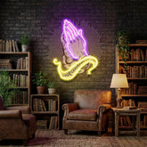 Praying Hands Artwork Led Neon Sign Light