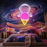 Astronaut Ice Cream Art work Led Neon Sign Light