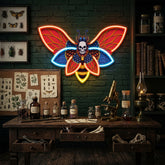 Butterfly Skull LED Neon Sign Light Pop Art