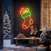 Candy With Christmas Sock Neon Sign