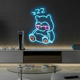 Snorlax Cartoon Led Neon Sign Kids Room Decor - VN03 - Customneonstudio