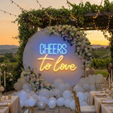 Cheers To Love Led Neon Sign Light, Wedding Neon Sign For Reception