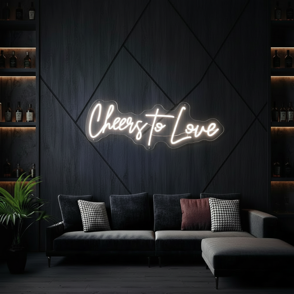 Cheers to Love Neon Sign - VN03 - Customneonstudio