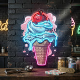 Cherry Ice Cream LED Neon Sign Light Pop Art