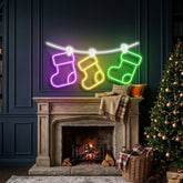 Christmas Socks Neon Sign