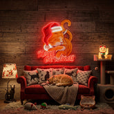 Christmas Cat LED Neon Sign Light Pop Art