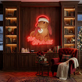 Christmas Rabbit LED Neon Sign Light Pop Art