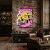 Cigarette Skull LED Neon Sign Light Pop Art