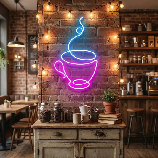 Coffee Cup Led Neon Sign Light