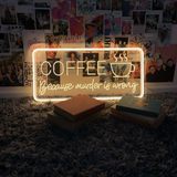 Coffee Bar Hanging Wall Art Neon Sign - VN03 - Customneonstudio