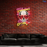Love in the Skull of It: Valentine’s Glow Neon Sight Light Artwork