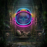 Colorful Astronaut Skull LED Neon Sign Light Pop Art