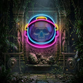 Colorful Astronaut Skull LED Neon Sign Light Pop Art