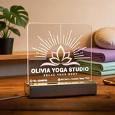 Custom Yoga Studio Night Light with Lotus SGTN047