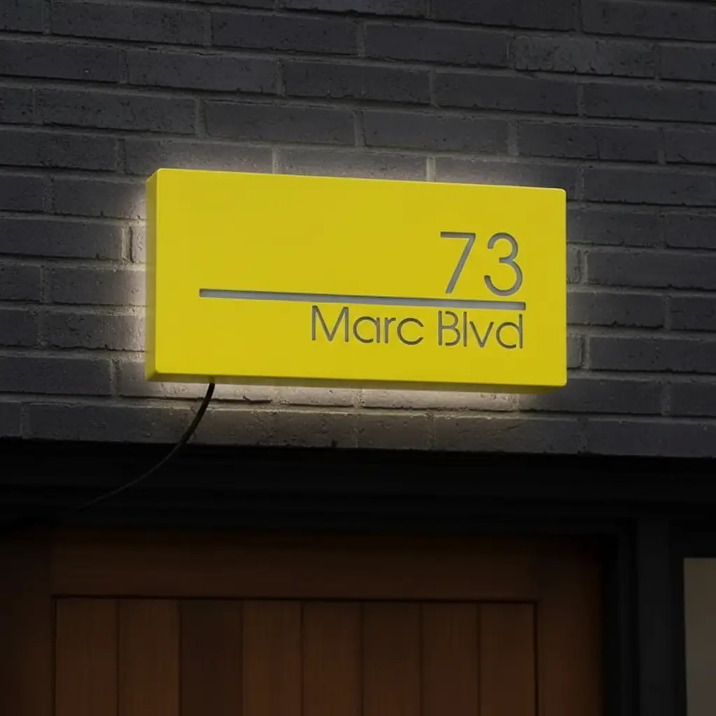 Custom Led Address Number Sign House Sign Light Box