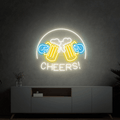 Beer Cheers Neon Signs Lights Bar Art Wall Decor