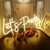Let's Party Neon Sign for Event Party Decor