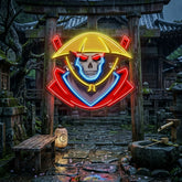 Dark Samurai Skull LED Neon Sign Light Pop Art
