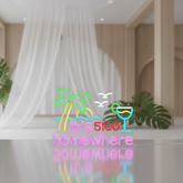 It's 5 O'clock Somewhere Hawaii Beach Holiday Style Vintage Retro Neon Sign - VN03 - Customneonstudio