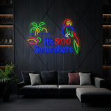 It's 5 O'clock Somewhere Neon Sign Tiki Bar Neon Light - VN03 - Customneonstudio